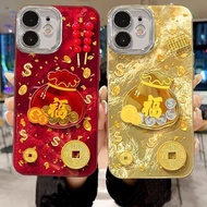 New Year 3D Lucky Bag Coins Case For OPPO A79 A2 A78 A3 A5 A6 PRO F29 A5X A3X A98 A1 A40 A60 A18 A38