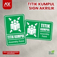 Acrylic Collect Point Sign | Assembly Point Sign | Evacuation Information Board | Emergency Evacuati