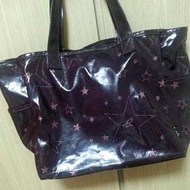 Agnes b. 漆皮紫色星星大袋 Purple Shining Star Shoulder Bag