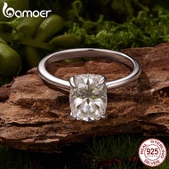 Bamoer 925 Sterling Silver Ring 3CT Cushion-Cut Moissanite Engagement Jewelry Gifts for Women