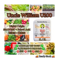 Uncle William Biotech U100 1L 5L Seaweed Fulvid Acid Foliar Fertiliser Baja Organik Seaweed Asid Ful
