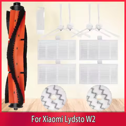 Roller Side Brush Hepa Filter Mop Rag Cloth For Xiaomi Lydsto W2 Robot Vacuum Cleaner Spare Parts Ac