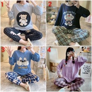 baju tidur piyama spandek lengan panjang celana panjang mickey