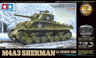 田宮 Tamiya 48217 - 1/35 RC U.S. Medium Tank M4A3 Sherman (w/2.4GHz Control Unit) 二戰美國雪曼中型坦克套件 拼裝遙控模型 