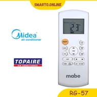 Midea Topaire Air Cond Replacement Remote Aircond Air Conditioner Remote Control RG-57