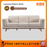 (FREE Installation+Shipping) KBS Lavaca Teak Wood (Kayu Jati)  Legs Sofa / Water Repellent Fabric / Extra Solid Woo