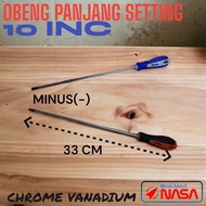 OBENG PANJANG SETTING 10INC MINUS(-) NASA CR-V GAGANG KARET 7603-