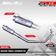 Full System Exhaust Yamaha R15 v1 v2 and R15 exhaustV3 by Wolf Tech Racing