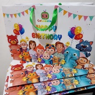 Birthday Bag LARGE SNACK Bag Animal Minion Little Pony Cocomelon Birthday Paperbag