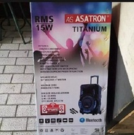 SPEAKER PORTABLE MEETING ASATRON HT 8873 TITANIUM 15 INCH HT8873 MIC