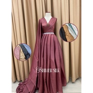 Yoryu shimmer / shimmer silk / yoryu shimmer rose fabric