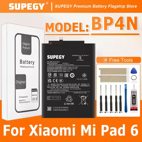 100% New BP4N Battery 4420mAh For XIAOMI MI PAD 6 Replacement Batteries + Free Tools