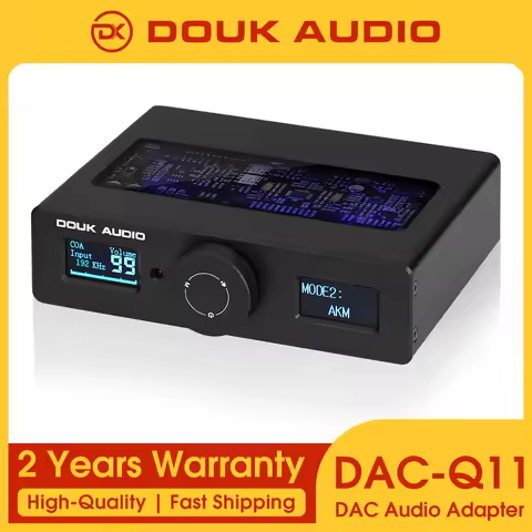 Douk Audio HiFi ESS9038Q2M+AK4493 USB DAC Audio Adapter COAX/OPT Digital to Analog Converter DSD256