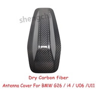Dry Carbon Roof Shark Fin Antenna Cover Trim Sticker For BMW G26 4-door / i4 / Active Tourer U06 / X