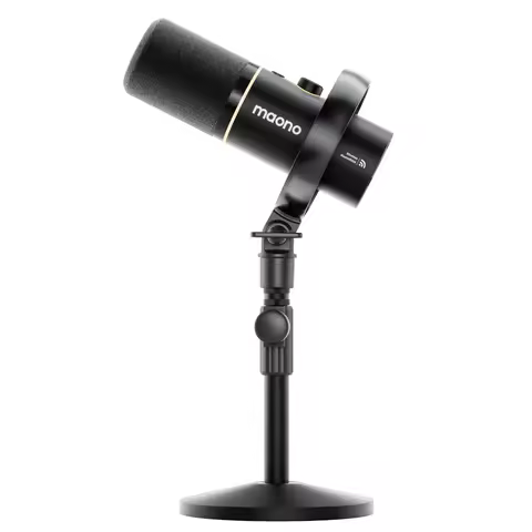 MAONO PD200W Hybrid Wireless Podcast Mic for PC/Phone/Camera,XLR/USB Dynamic Microphone for Streamin