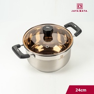 JAYA MATA SUS304 Stainless Steel Casserole with Lid – 22 cm / 24 cm / 26cm JM382 | Official Online S