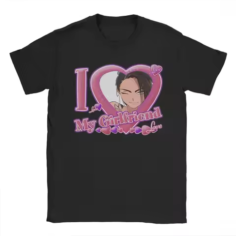 Kawaii Hyuna Alien Stage I Love My Girlfriend T Shirt Men's Crewneck Short Sleeve Tops 100%Cotton Su