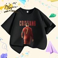 S-5XL Ready Stcok Cristiano Ronaldo 7 number back print | Ready Stock | Boys Tshirt | 100% Cotton | 