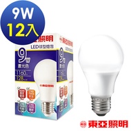 東亞照明 9W球型LED燈泡-白光12顆
