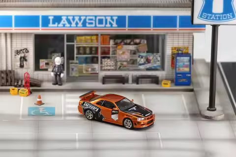 SW 1:64 GTR R34 Need for Speed Underground Orange / RWB 993 NAGINATA Alloy Vehicle Collectible Car M