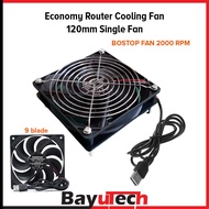12cm x 12cm Single Cooling Fan External Cooler Stand For Router / Modem / TV Box With 5V USB Powered