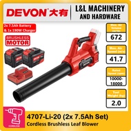 DEVON 4707-Li-20 20V Brushless Cordless Leaf Blower / Air Blower