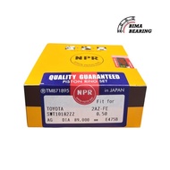 Piston Ring Camry Alphard Vellfire Anh10 Harrier 2.4 2Az-Fe 1.2 Mm Thick Npr JAPAN Seher Set Ori