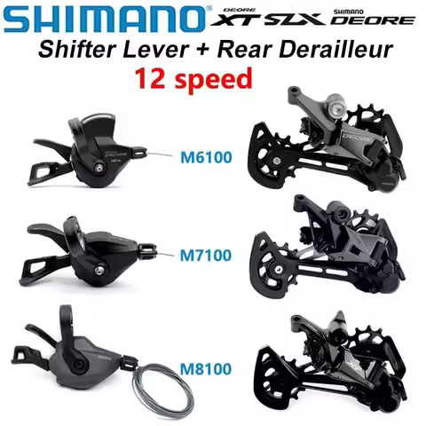 SHIMANO DEORE XT M6100 M7100 M8100 M8120 M7120 12-Speed Mountain Bike Groupset Shifter Lever SL + RD