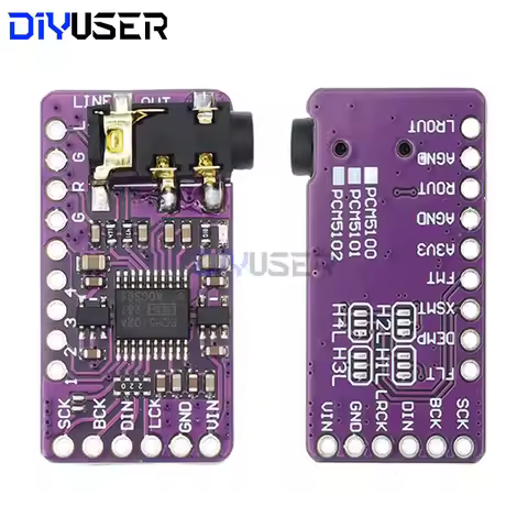 DIYUSER Interface I2S PCM5102A DAC Decoder GY-PCM5102 I2S Player For Raspberry Pi pHAT Format Board 