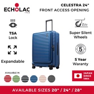 Echolac Celestra 24" Medium Luggage Expandable Spinner - Front Access Opening