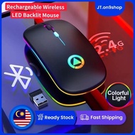 Wireless Mouse Bluetooth RGB Rechargeable Mouse Wireless Computer Silent Mouse LED Backlit Ergonomic