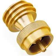 1lb Propane Tank Adapter, Solid Brass 20lb to 1lb Converter, 1lb Propane Adapter for Disposable Thro