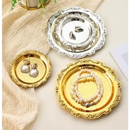 Miramart Serving Plate, Cake Plate, Classic Style Dessert Plate, Elegant Vintage Stainless Steel Pla