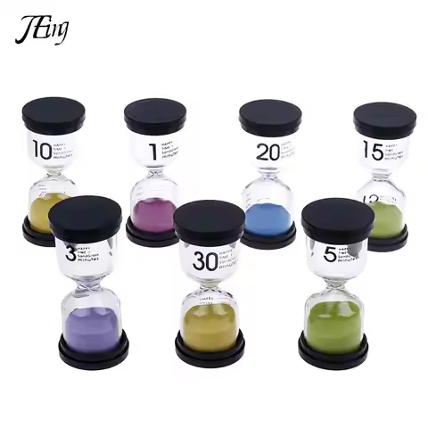 1Pcs 7 Colors 1/3/5/10/15/20/30 Minutes Hourglass Timer For Children Brush Teeth Home Ornament Deskt