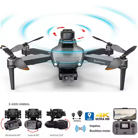 L600 PROMAX Drone 4K Professional 5G GPS HD 3-axis Gimbal Photography Brushless Foldable Quadcopter 