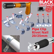 Black Hardware Rivet Tufting Gun Steel Concrete Ceiling Pipe Clamp Paip Nail Paku Tembak Dinding Nailer Wall Anchor Tool