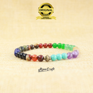 Gelang Tasbih 33 Butir Kecil Pria Wanita Keren Batu Akik Kristal Alam Pirus Biru - Kecubung Ungu - C