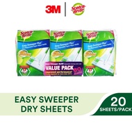 3M™ Scotch-Brite™ Easy Sweeper Plus Dry Disposable Refills, Value Pack, 20 pcs/pack, For Easy Sweeper Plus Mop