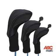 Golf Head Driver Cover 1 3 5 Wood - Golf stick Cover 3 pcs - BLACK