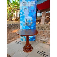 Perhutani Teak round foyer table (bedside table, side table, foyer table, guest table, coffee table)