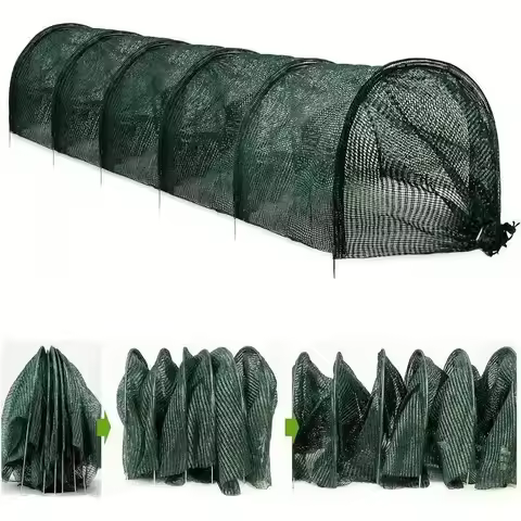 2-in-1 Portable Garden Tunnel Greenhouse - 3M Long Quick-Release Sunscreen & Sunshade Mesh