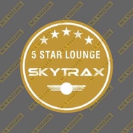 SKYTRAX 5 Star Vip Room Round Badge 3M Sunscreen Waterproof Sticker Size 88mm