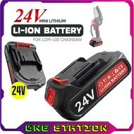 LDM100 24v Mini Chainsaw Cordless Rechargeable Battery Replacement Cordless Chainsaw Battery Blower Battery Gergaji