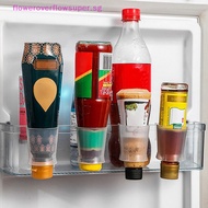 FSSG 2PCS Refrigerator Side Door Storage Rack Kitchen Seasoning Bottle Inverted Holder Household Divider Clips Movable Organizer HOT