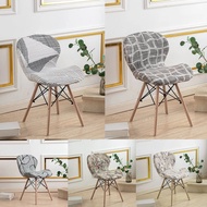 ❉Velvet Elastic Butterfly Chair Cover Curved Dining Seat Covers Accent Chair Slipcover For Livin ❣☟