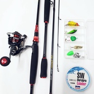 Bộ Cần Câu Lure Máy Đứng Crono VIP Carbon Máy FS3000 Tặng Kèm Dây Câu Và Bộ Mồi BCM18