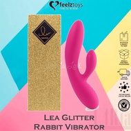 Feelztoys Lea Glitter Rabbit Vibrator Rubine Red