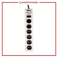 Panther Extension Cord with Voltage Surge Protector 1 Switch Breaker 6 Parallel Outlets with Groundi