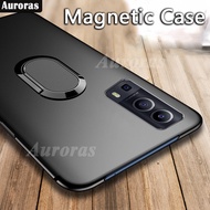เคสโทรศัพท์ Vivo Y72 5G เคสโทรศัพท์เคสสำหรับ VIVO Y72 5G คลุมทั้งหมดกันกระแทกแม่เหล็กขาตั้งโทรศัพท์ฝ