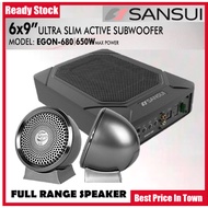 Sansui Car Underseat Active Subwoofer 6x9'' 650w + 2" Full Range Tweeter Car Speaker